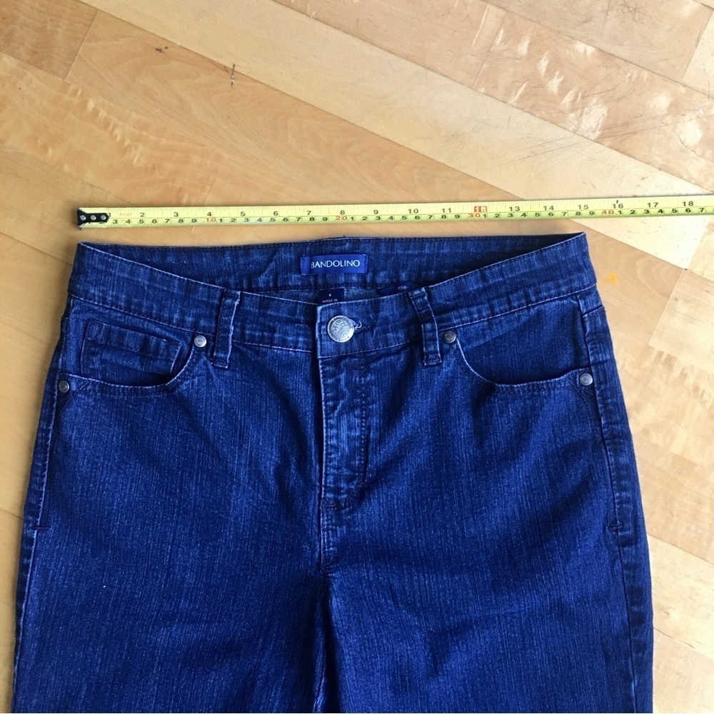 Bandolino Mid Rise Riley Bermuda Jean Shorts, Blue Denim, Size 6 - Picture 12 of 17